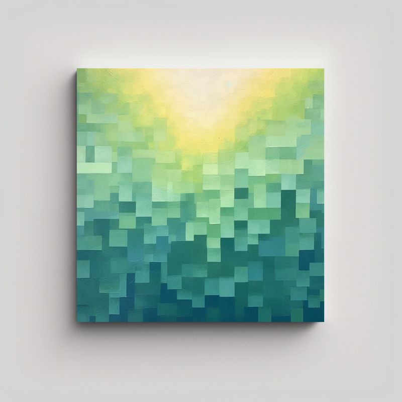 GENERICO - Venta Arte Simetría: Cuadro óleo Moderno 90x90 Cm