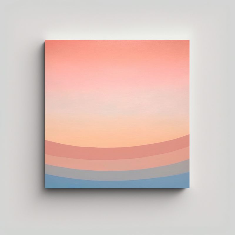GENERICO - Cuadro En Bastidor Arte Gráfico Minimalista 90x90 Cm