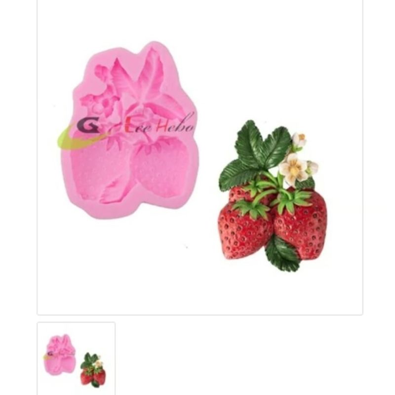 GENERICO - Molde Para Fondant Silicona Forma Frutilla