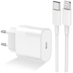 QIHANG - Cargador Iphone Rápido Con Cable 20w PD
