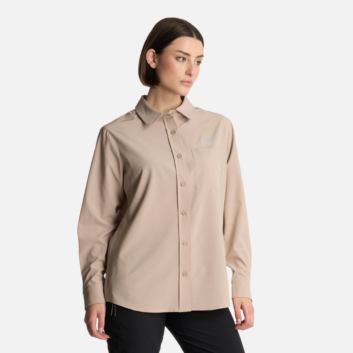 LIPPI - Camisa Mujer Murallon Q-Dry Shirt Taupe Lippi