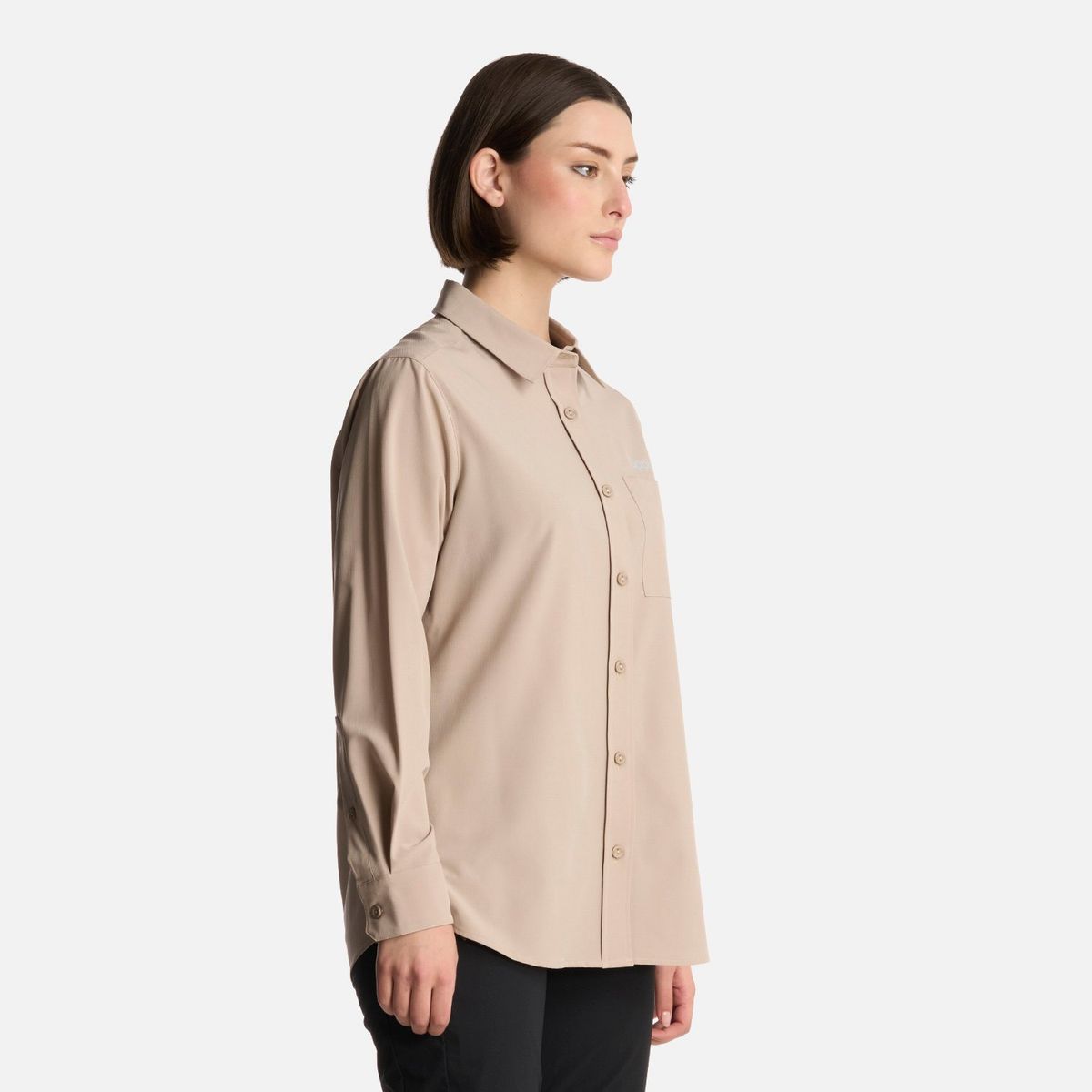 LIPPI - Camisa Mujer Murallon Q-Dry Shirt Taupe Lippi