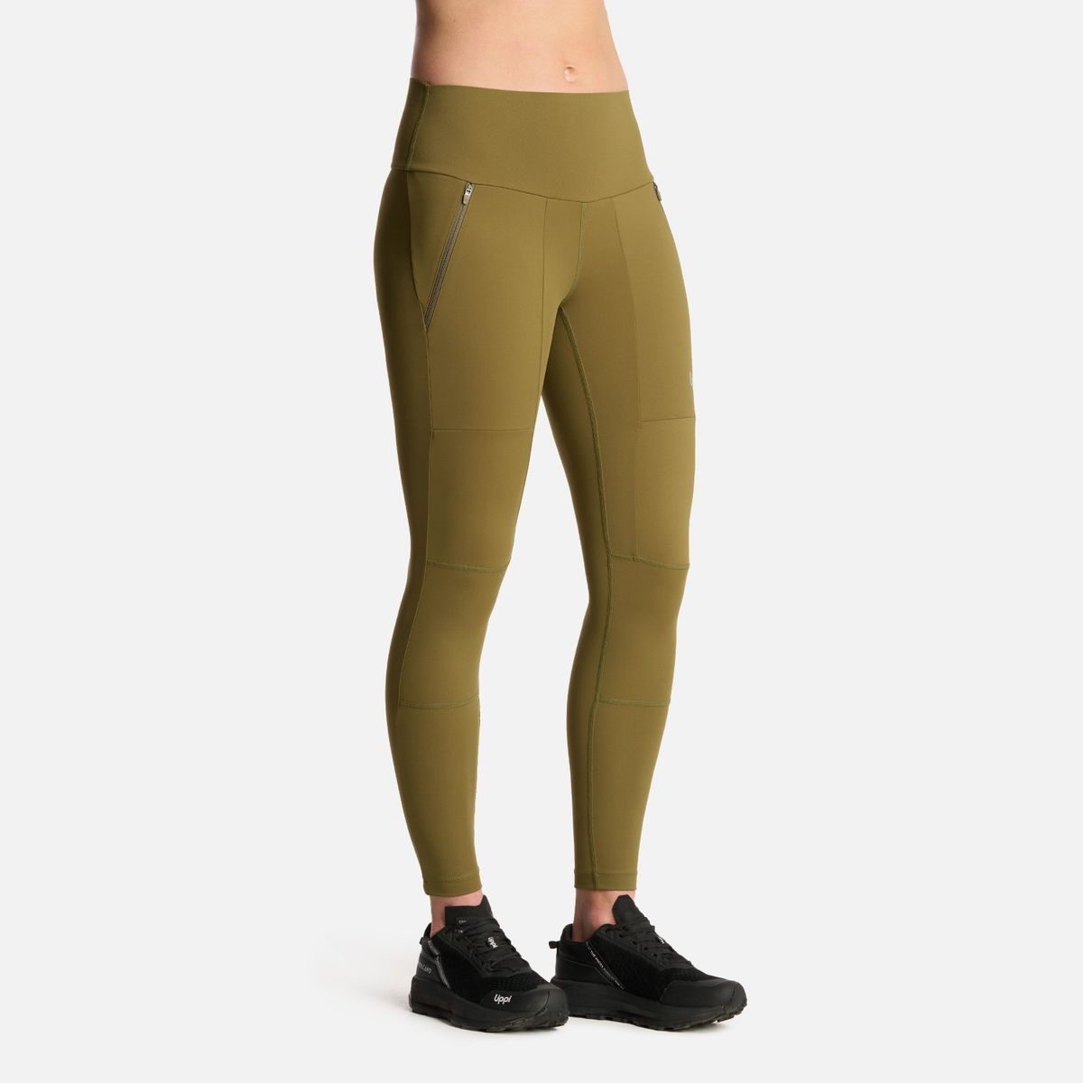 LIPPI - Calza Mujer PureTrek Q-Dry Leggings Verde Oliva Lippi