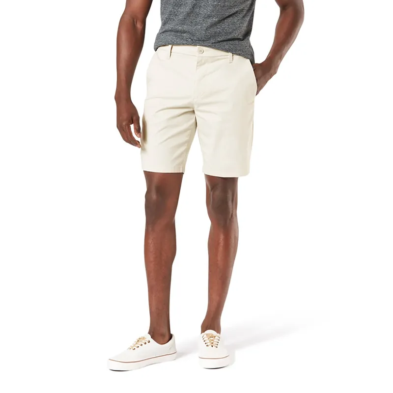 DOCKERS - Short Ultimate Solid Straight Fit Porcelain Khaki Dockers