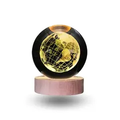 SOLEIO - Lampara Bola De Cristal LED RGB Colores Mundo