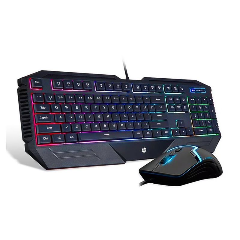 HP - Kit Teclado y Mouse Gamer RGB HP GK1100 Negro