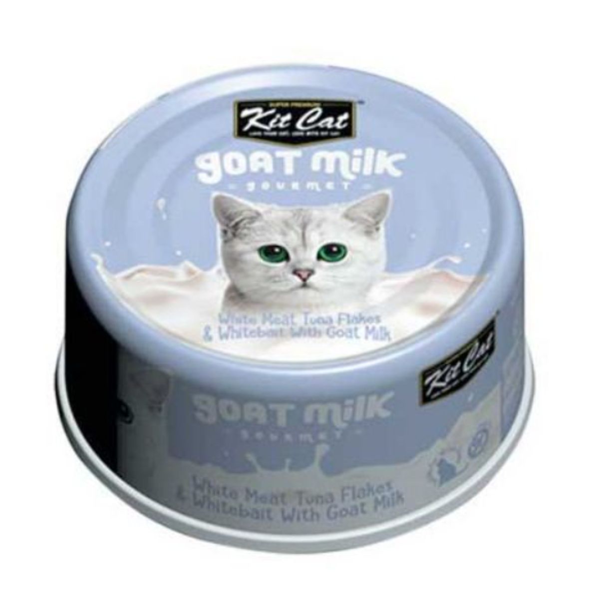 KITCAT - Lata Kit Cat Gourmet White Meat Tuna Flakes & Whtebait 70gr