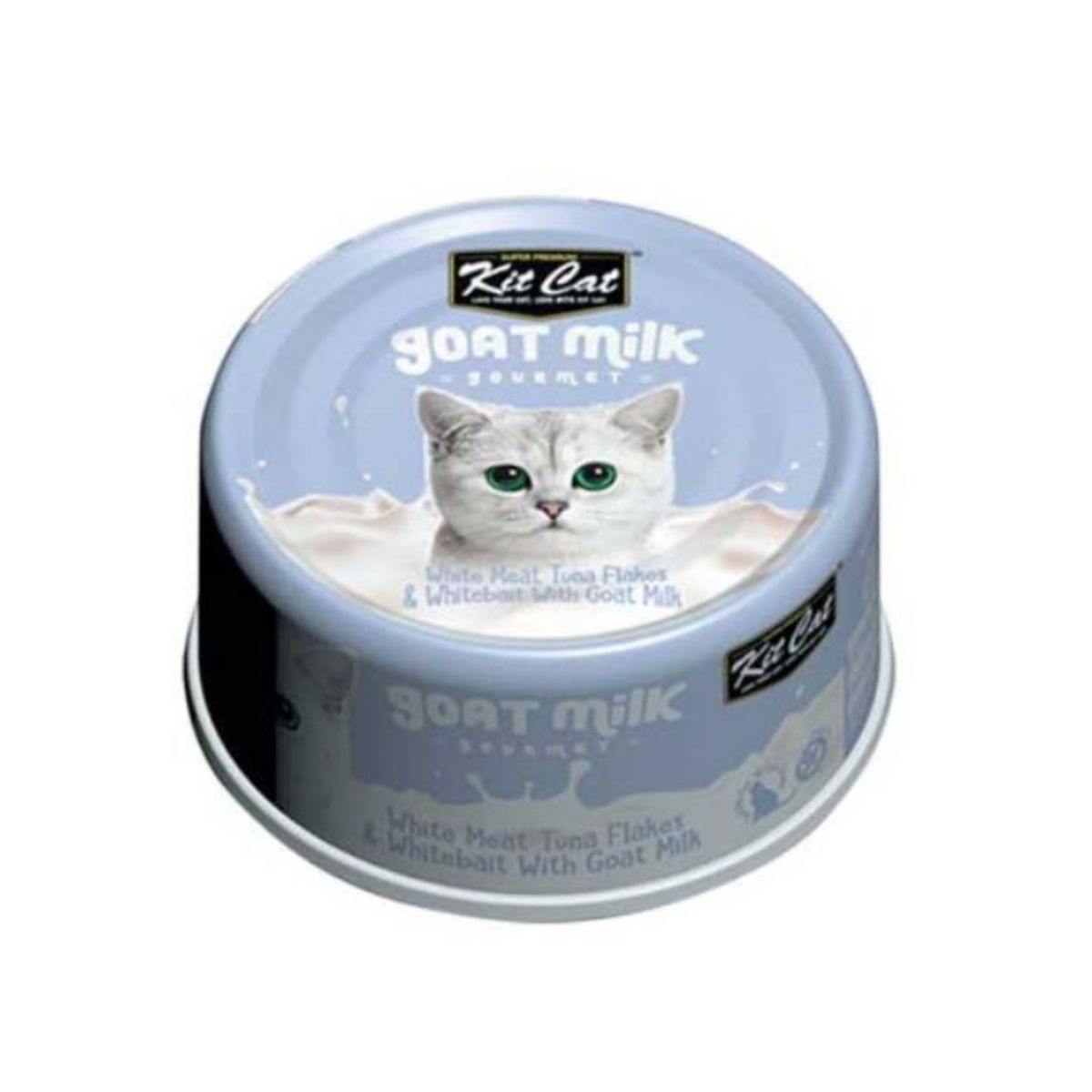KITCAT - Lata Kit Cat Gourmet White Meat Tuna Flakes & Whtebait 70gr