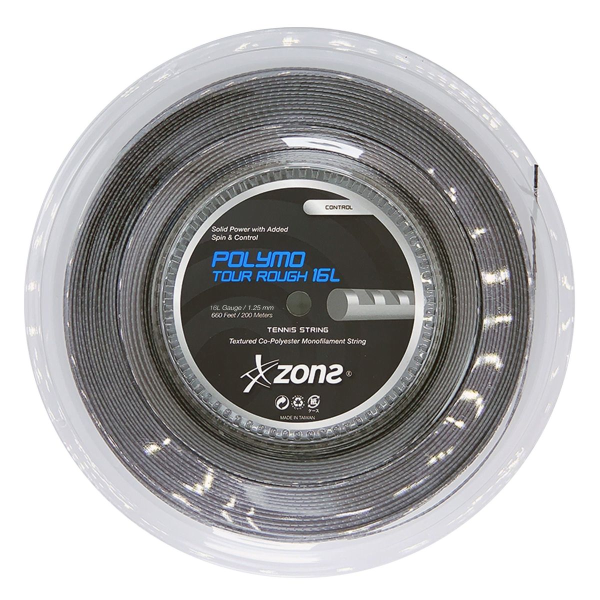 ZONS - Rollo Cuerda Tenis Zons Polymo Tour Rough 1.25 / 16L Plata