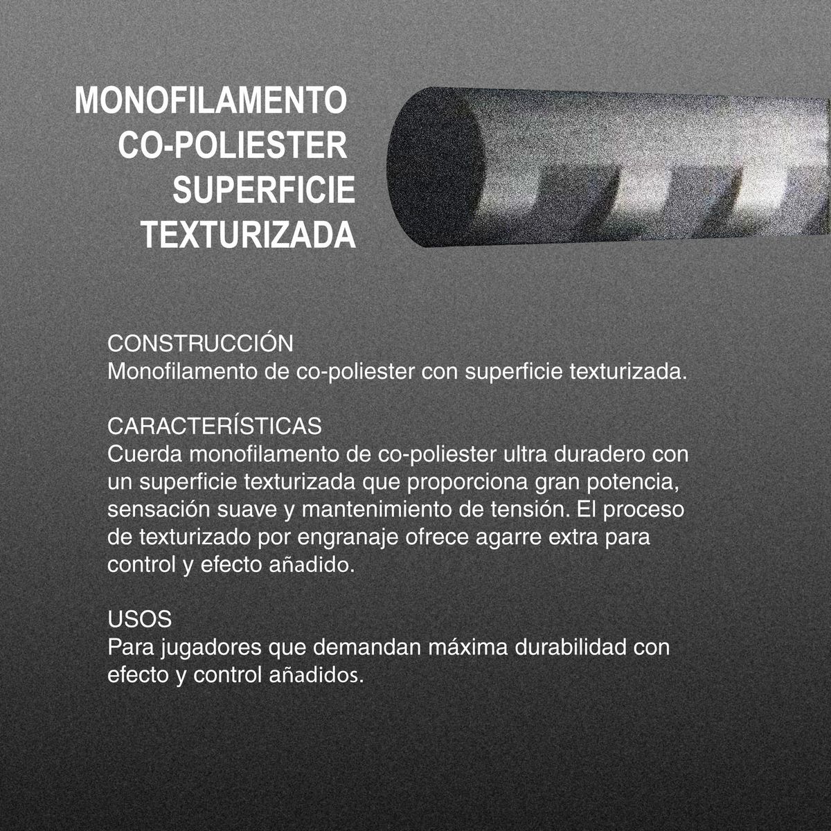 ZONS - Rollo Cuerda Tenis Zons Polymo Tour Rough 1.25 / 16L Plata