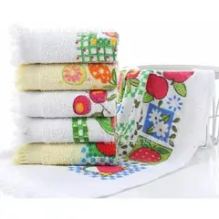 GENERICO - Set de 12 paños de cocina con fleco toalla