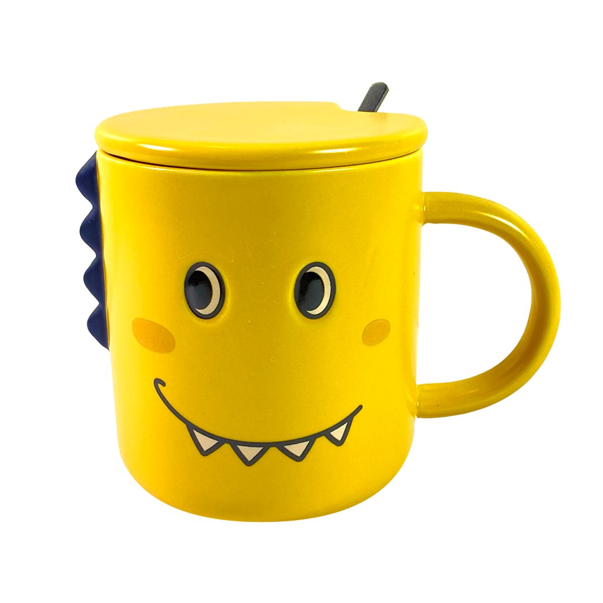 GENERICO - Tazón dinosaurio kawaii amarillo