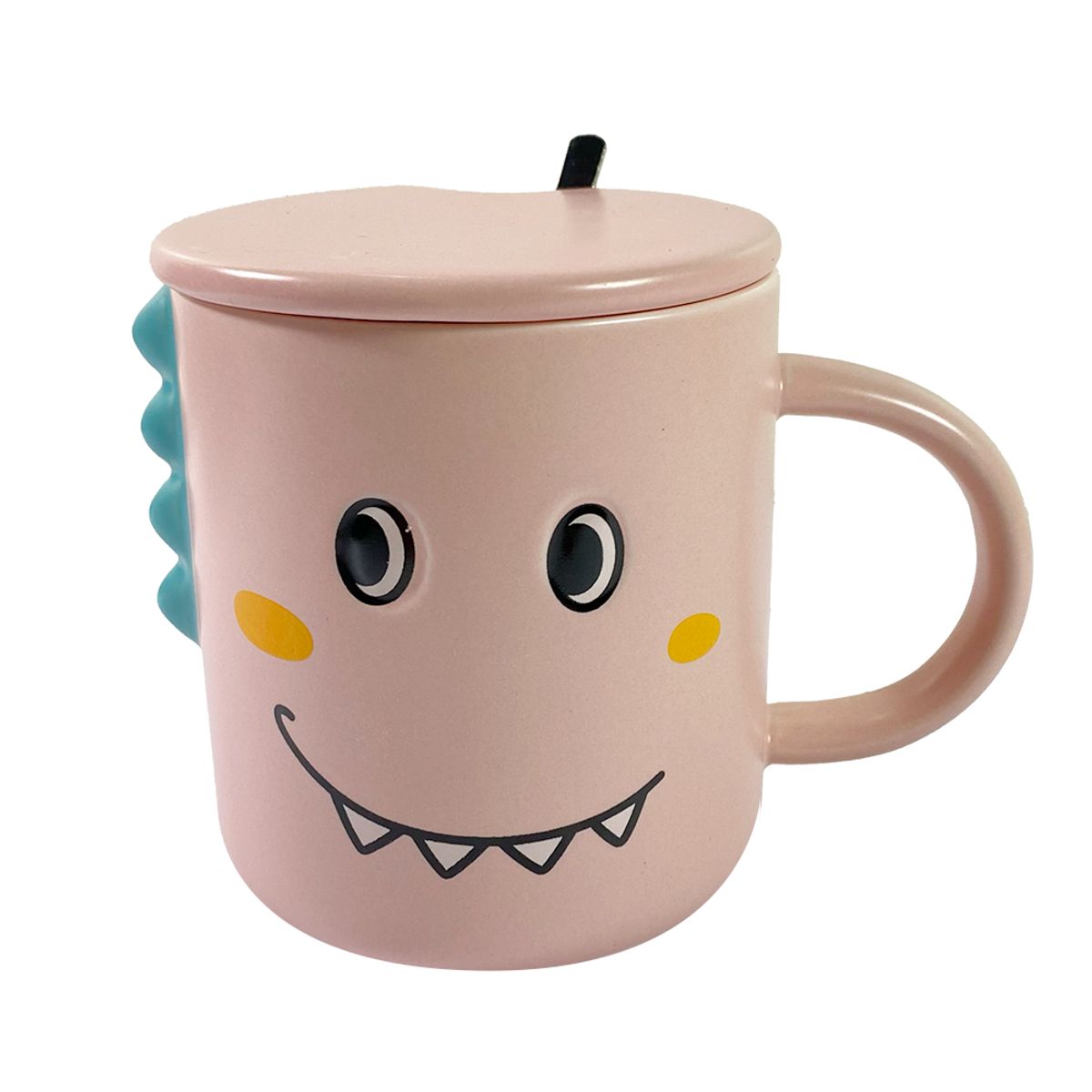 GENERICO - Tazón dinosaurio kawaii rosado