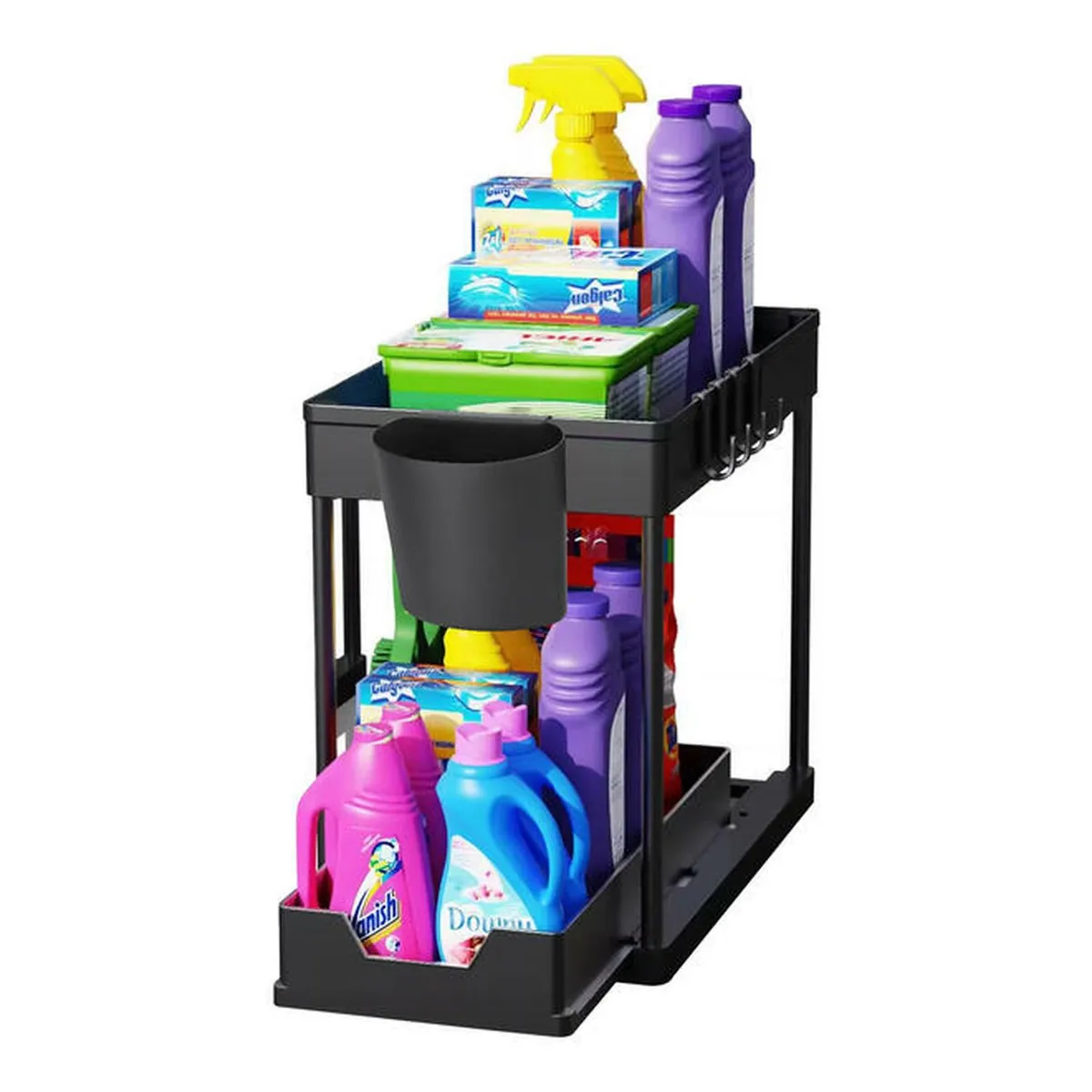 GENERICO - Organizador 2 Pisos Deslizante Para Lavaplatos, Baño, Cocina O Closet