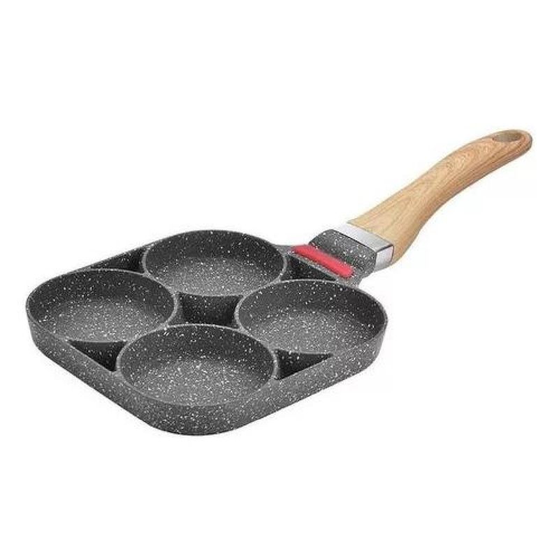 GENERICO - Sartén Antiadherente Sartén Para Huevos S Color 4 Hole