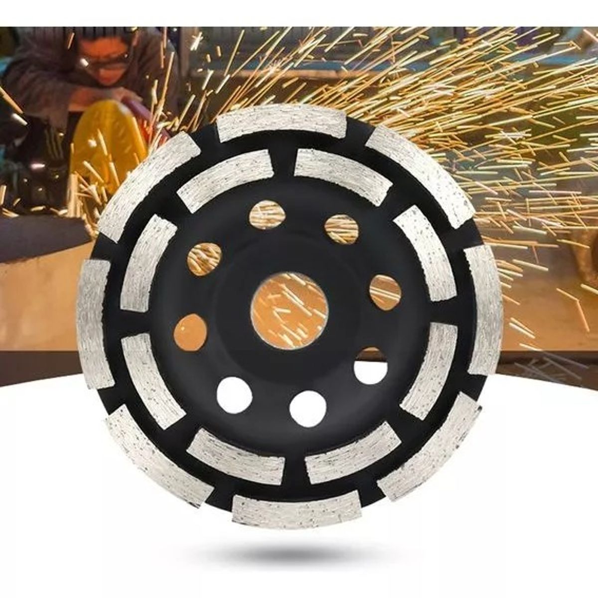 KUANGYE - Disco Copa Diamantada 7 - 180mm Doble Segmento