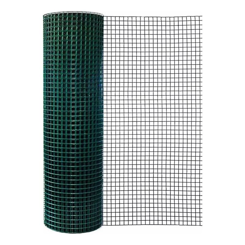 KUANGYE - Malla Soldada Plastificada Verde 12 Alto 90cm Largo 10mts