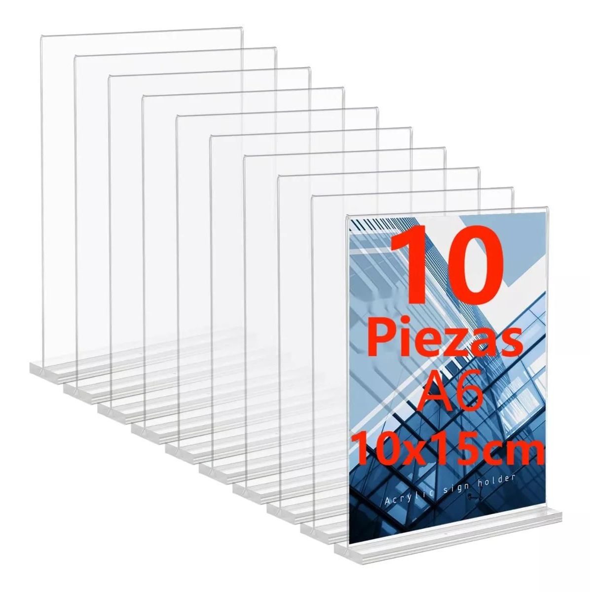 KUANGYE - 10set Porta Menú Y Folleto Pared Para Hoja 14 Carta 1015cm