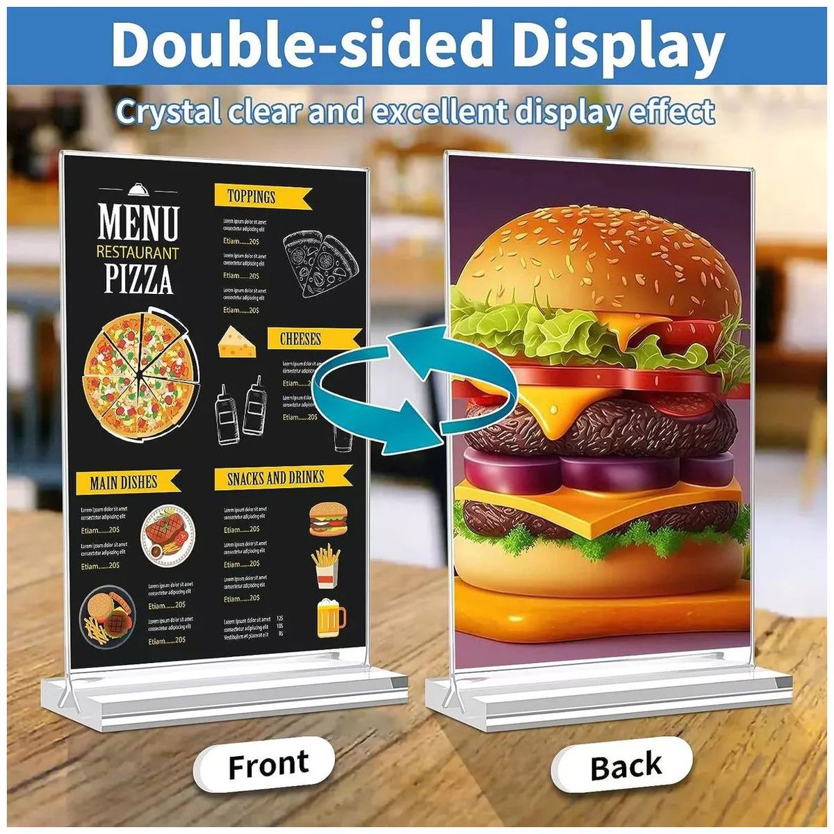 KUANGYE - 10set Porta Menú Y Folleto Pared Para Hoja 14 Carta 1015cm