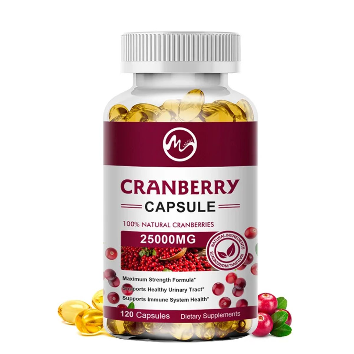 GENERICO - Cranberry Arandano Rojo 25000mg Para Infecciones Urinarias