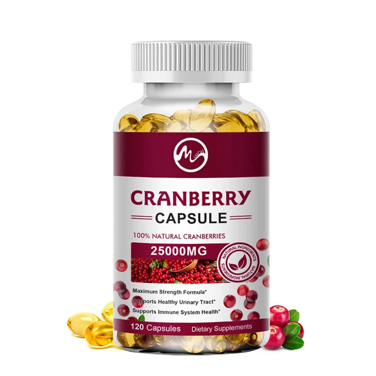 GENERICO - Cranberry Arandano Rojo 25000mg Para Infecciones Urinarias