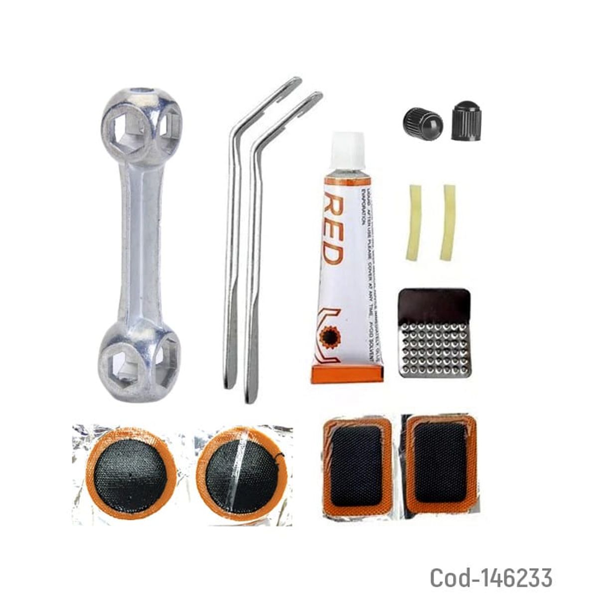 GENERICO - Kit De Reparacion 8 En 1 Para Camara De Bicicleta