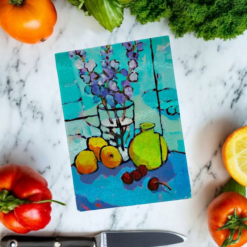 GENERICO - Tabla de cocina 20x28 cm Flores T74-S