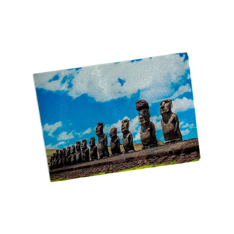 GENERICO - Tabla de cocina 20x28 cms Isla de Pascua T99-S
