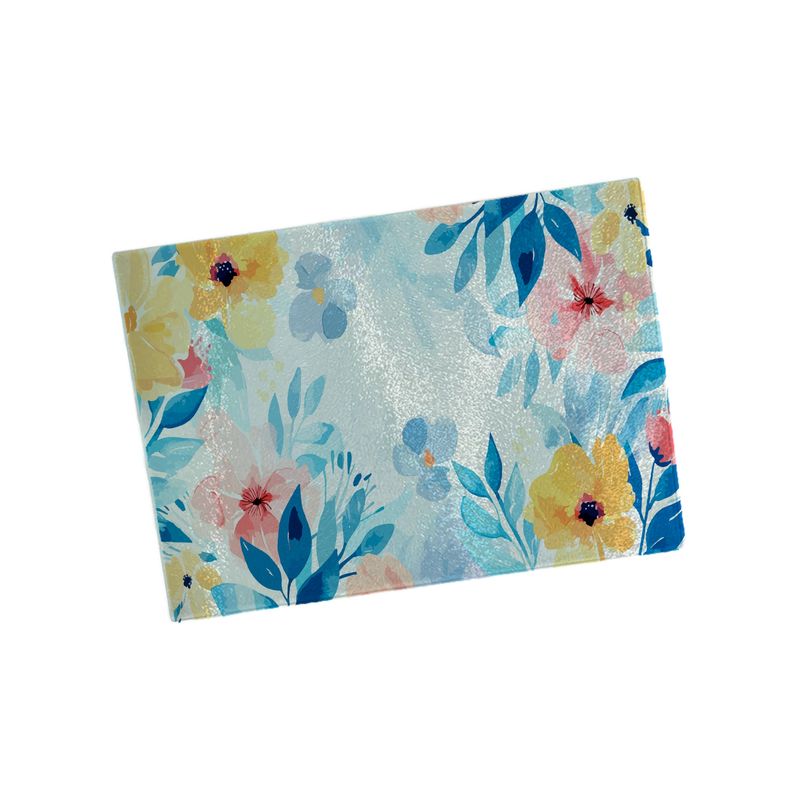 GENERICO - Tabla de cocina 20x28 cms Flores T90-S
