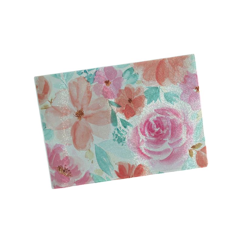 GENERICO - Tabla de cocina 20x28 cms Flores T88-S