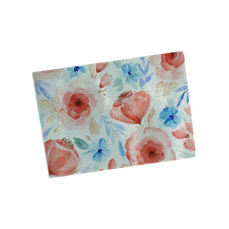 GENERICO - Tabla de cocina 20x28 cms Flores T86-S