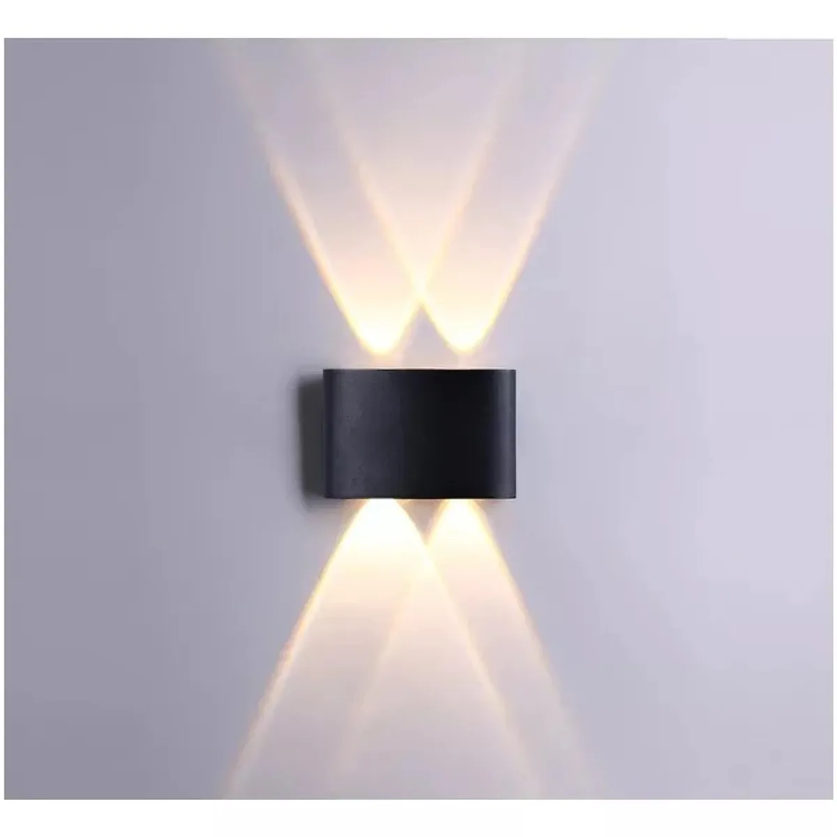 KUANGYE - Pack X2 Lampara Led Focos Exterior Pared 4w Luz Cálida 3500k