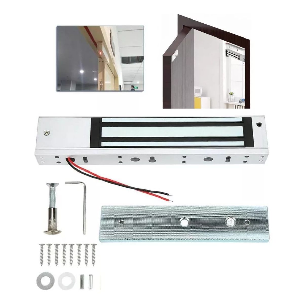 KUANGYE - Cerradura Retenedor Electromagnetica 280kg 12v 490