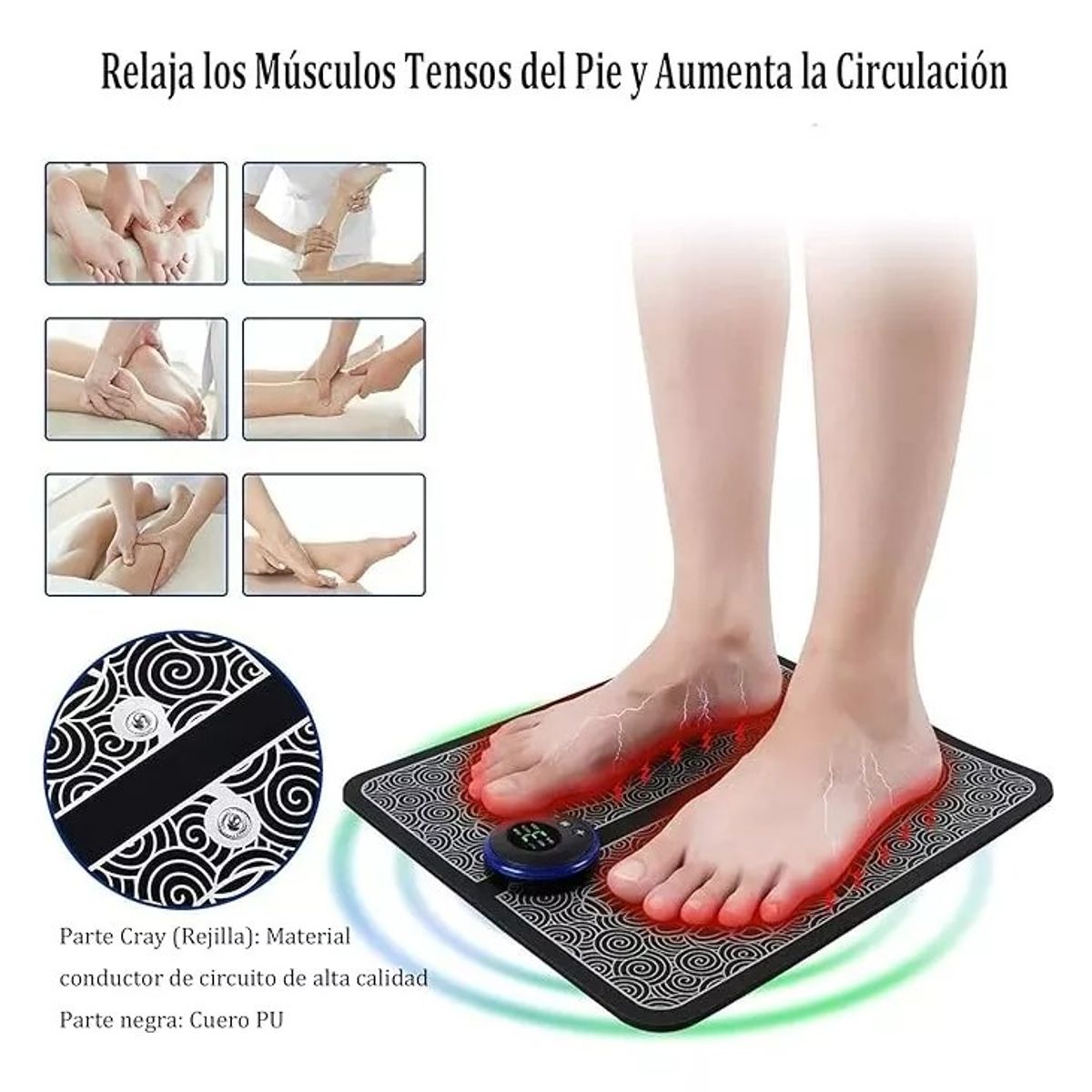 KUANGYE - Masajeador De Pies Eléctrico Ems Pulse Máquina De Terapia D