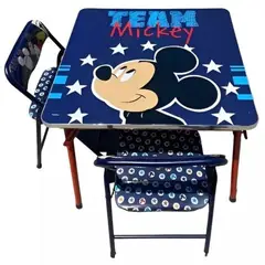 GENERICO - Set Mesa Plegable Con 2 Sillas Niños Azul