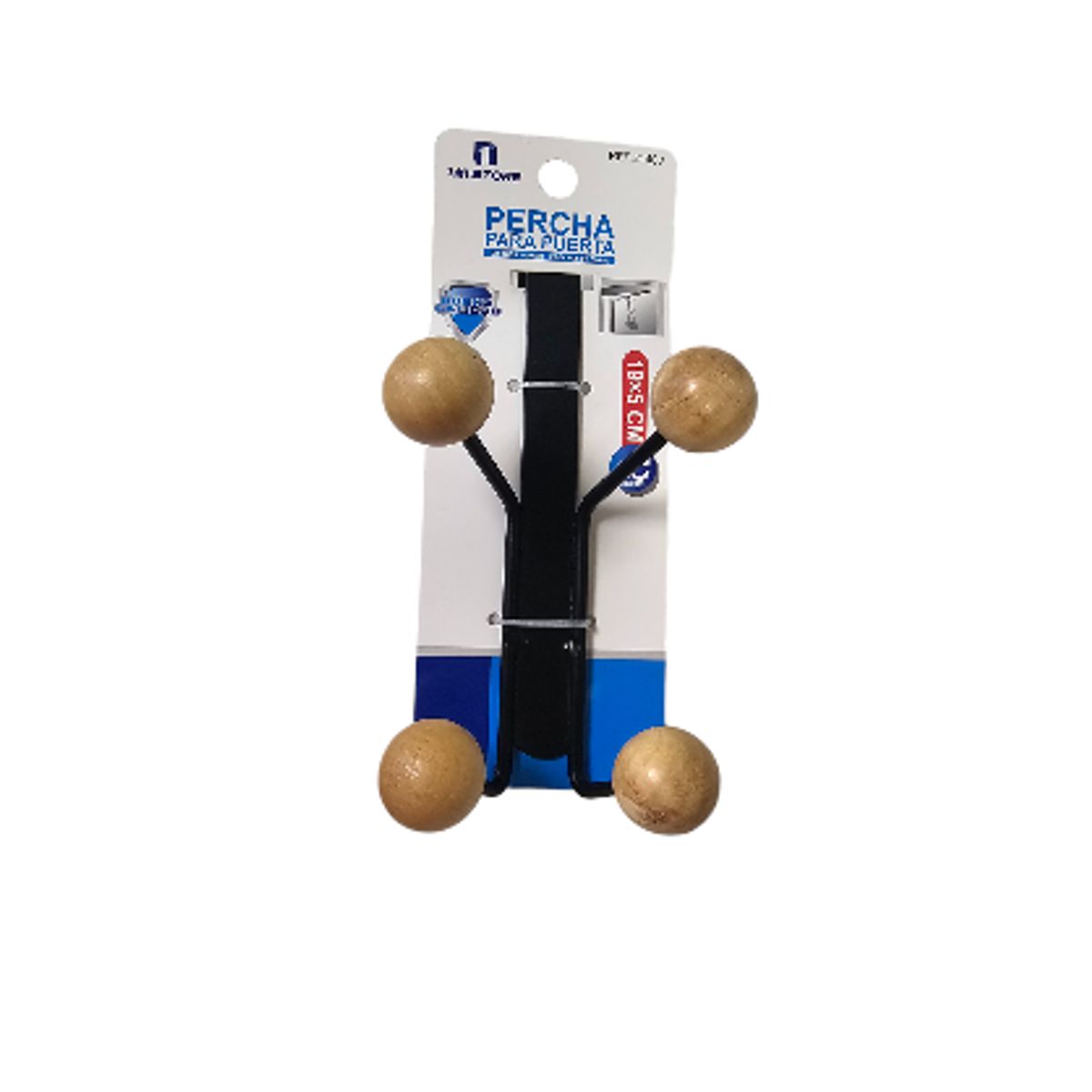 GENERICO - Perchero De Puerta Colgador 4 Ganchos 19 X 5 Cm