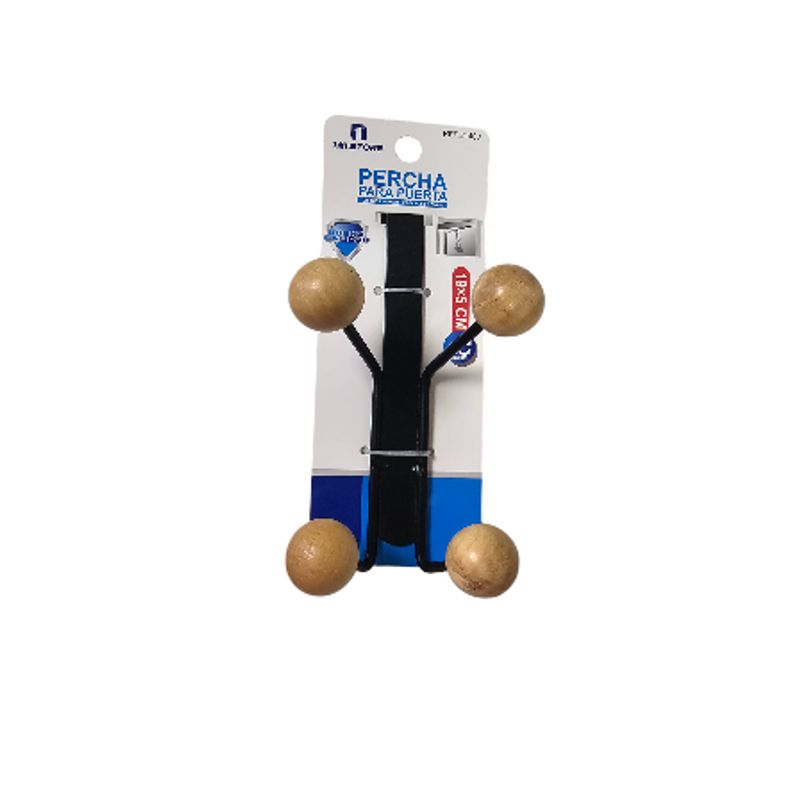 GENERICO - Perchero De Puerta Colgador 4 Ganchos 19 X 5 Cm