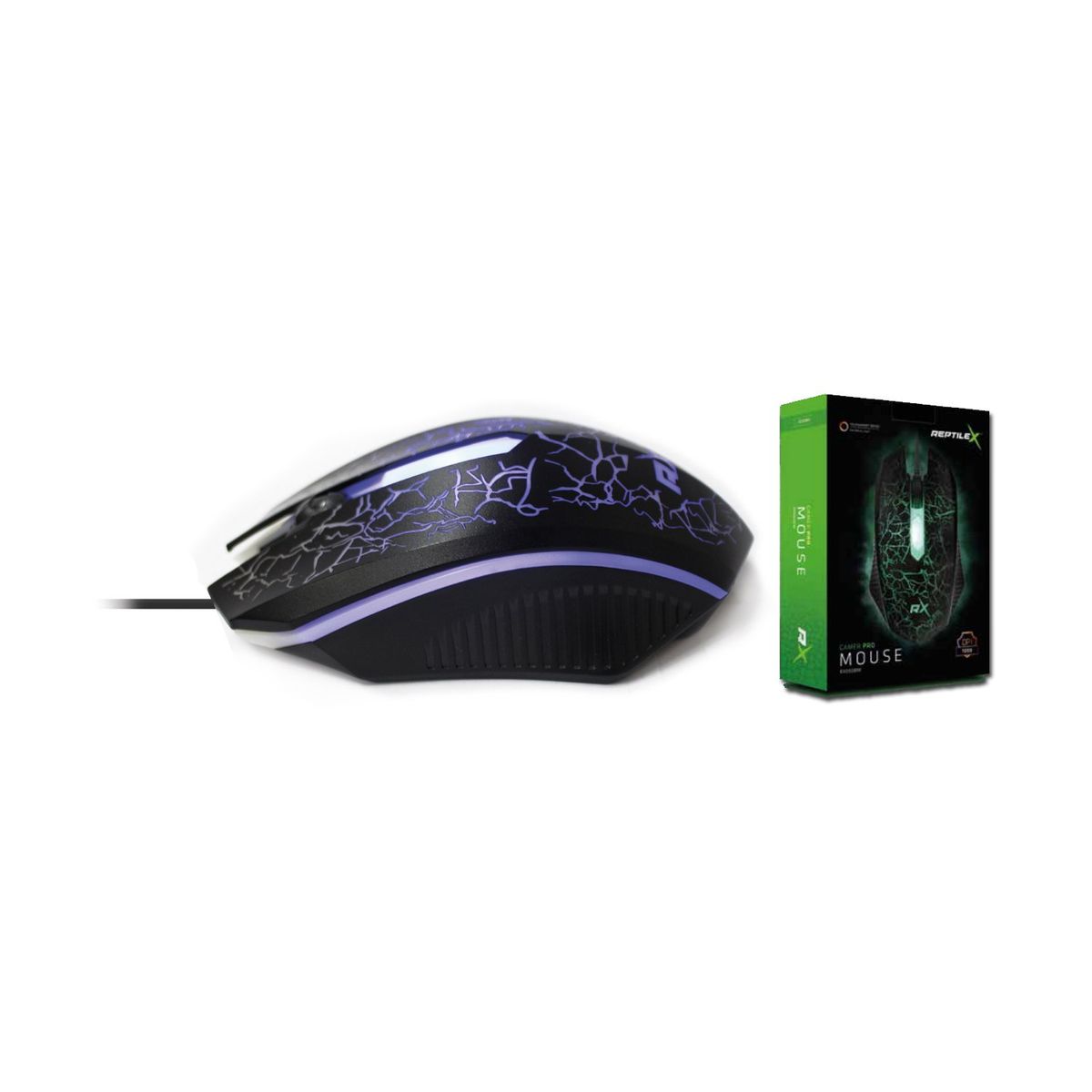 REPTILEX - Mouse Gamer Pc Usb Retroiluminado Negro - SC