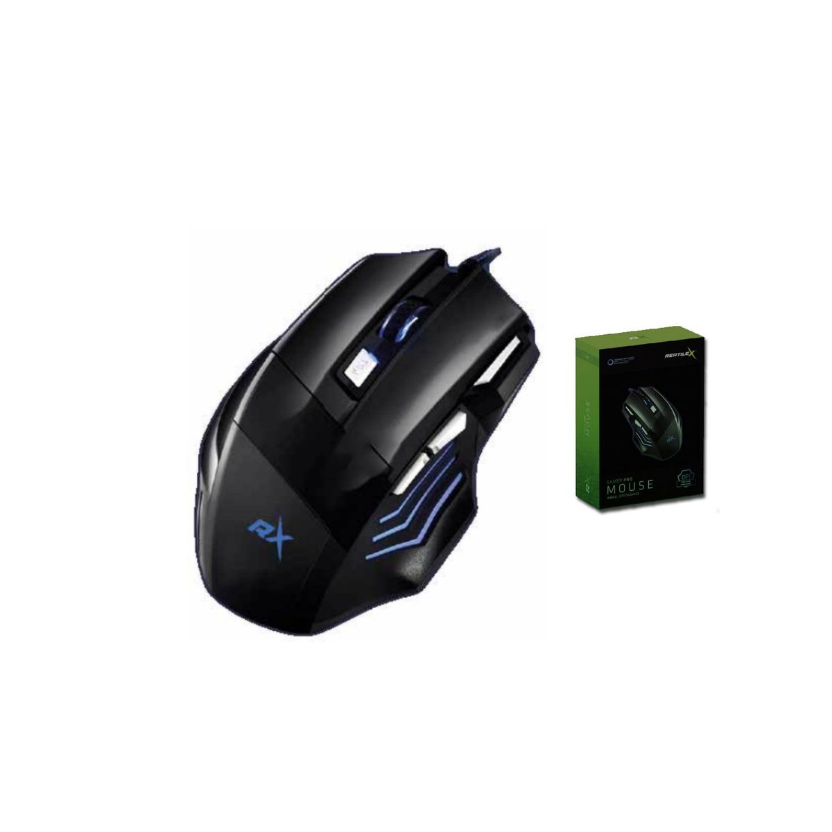 REPTILEX - Mouse Gamer Pc Usb Retroiluminado Reptilex - SC