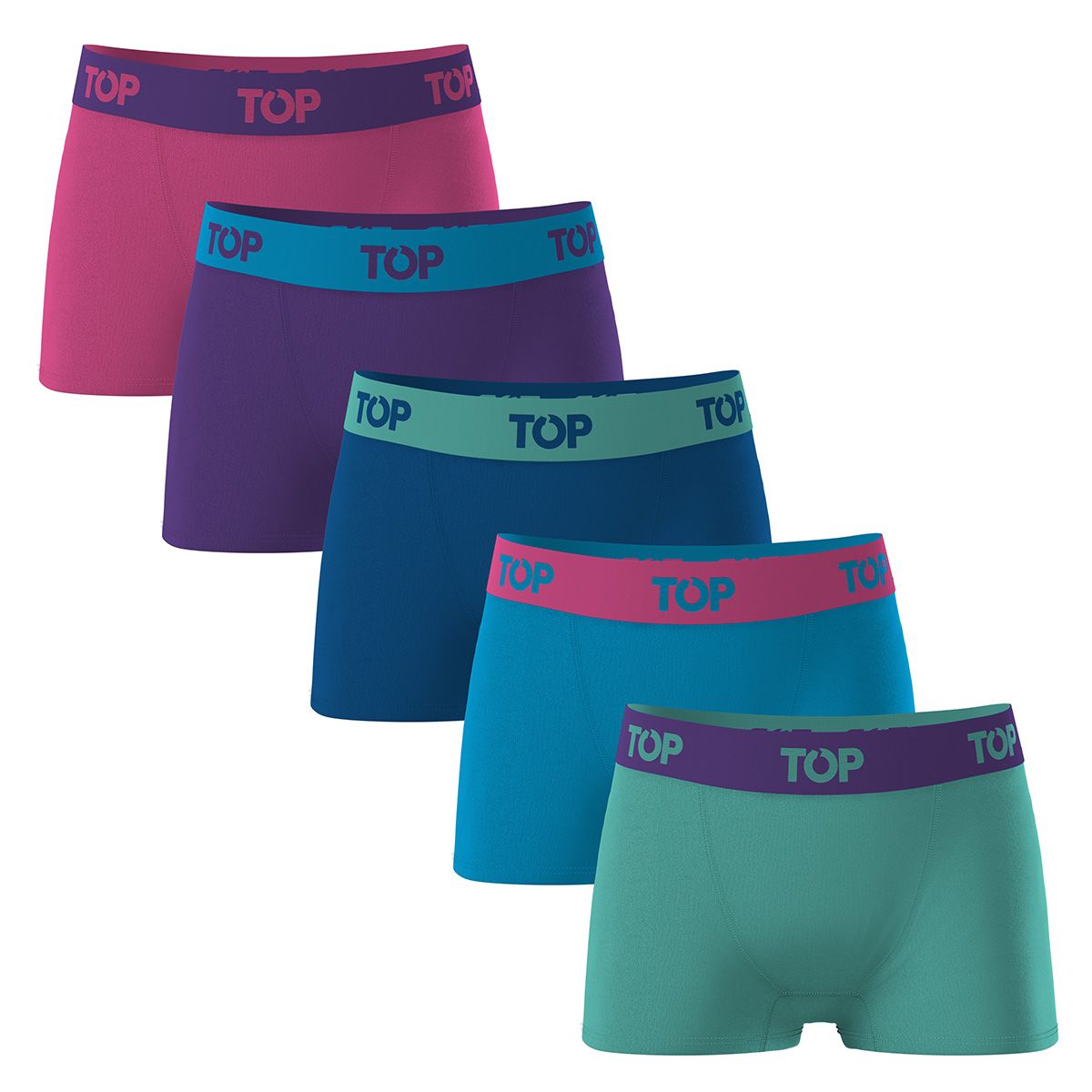 TOP - Bóxer Corto NIÑA Algodón Pack 5 C1 Top