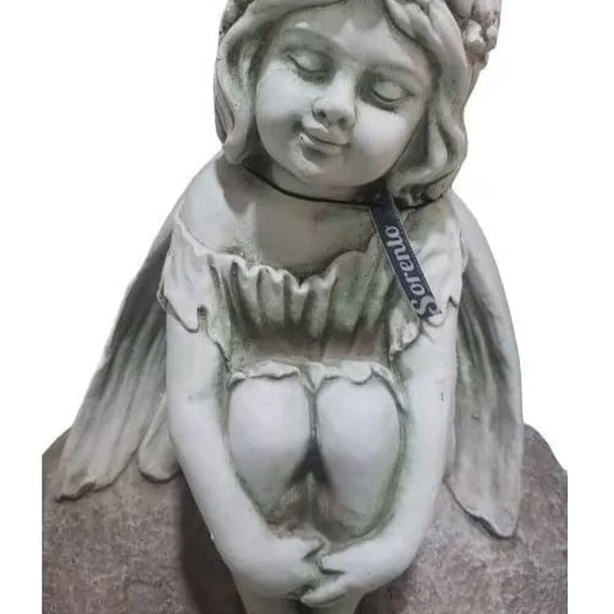 GENERICO - Figura Hada Sentada En Roca - S4494