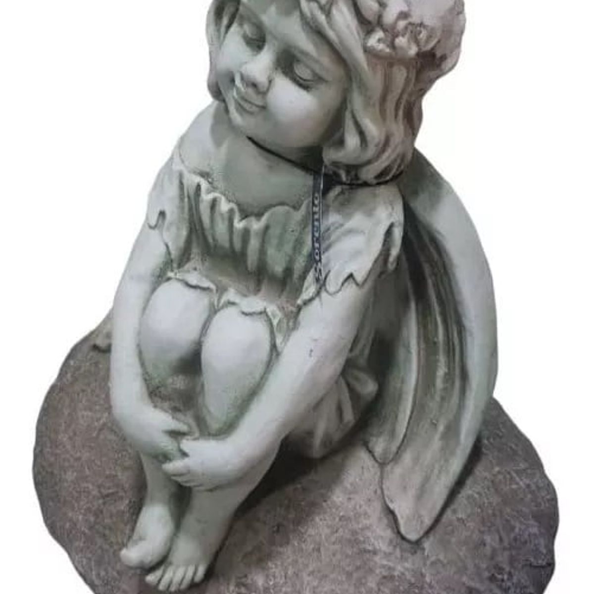 GENERICO - Figura Hada Sentada En Roca - S4494