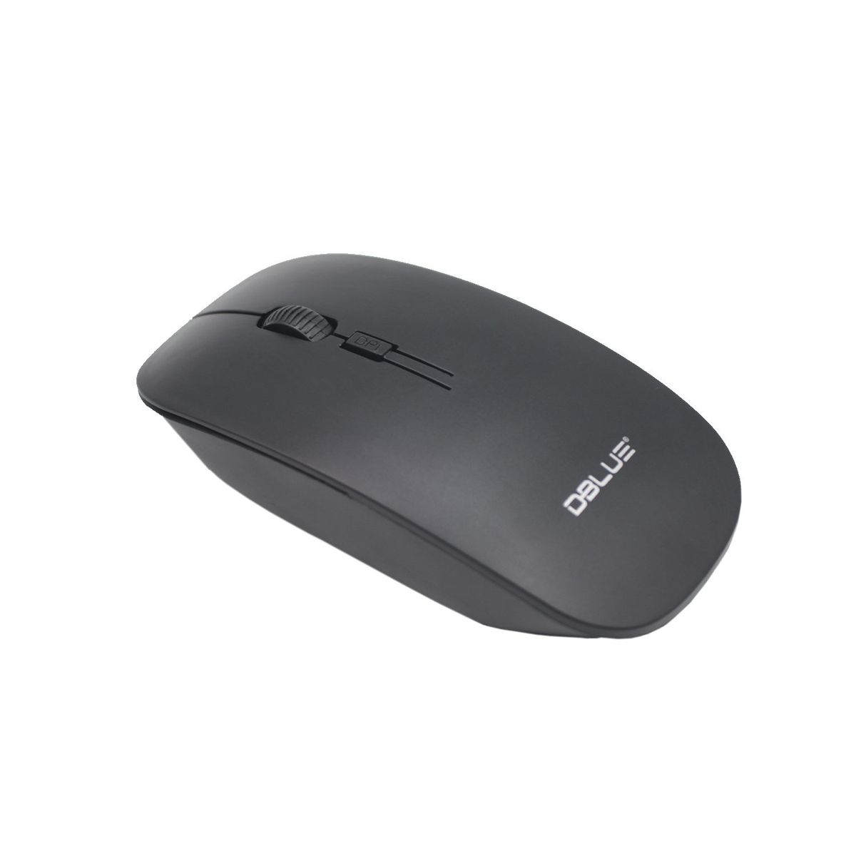 DBLUE - Mouse Óptico Inalámbrico Diseño Plano Color Negro - SC