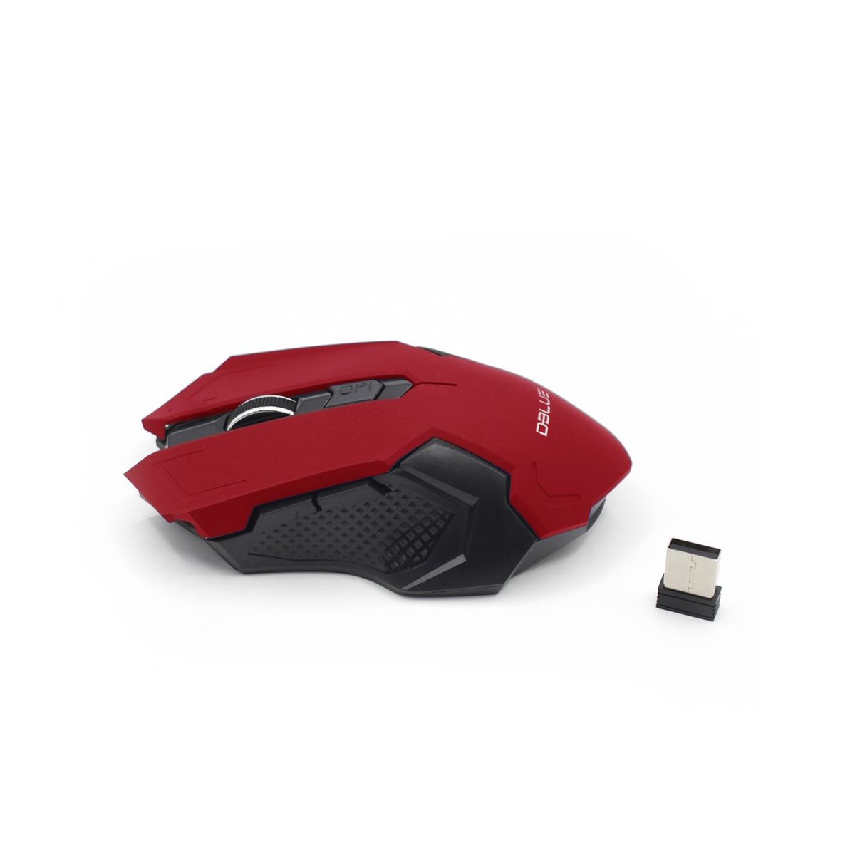 DBLUE - Mouse Óptico Inalámbrico Diseño Color Rojo - SC