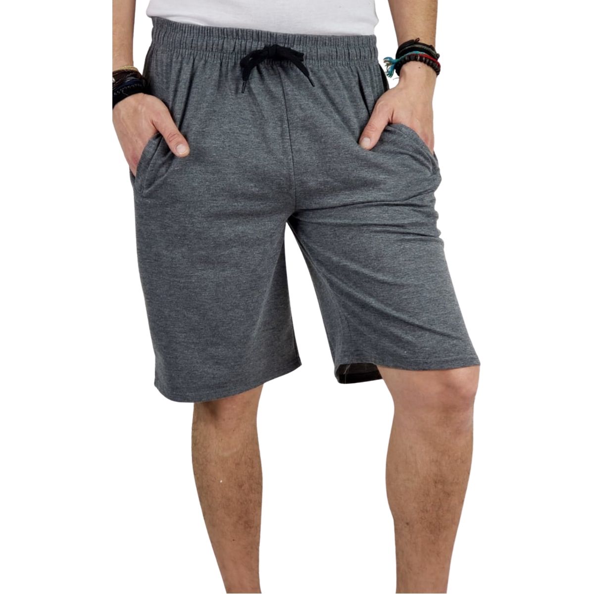 LIKE SHOP - Short Deportivo Hombre Algodon Liso Bolsillos 169