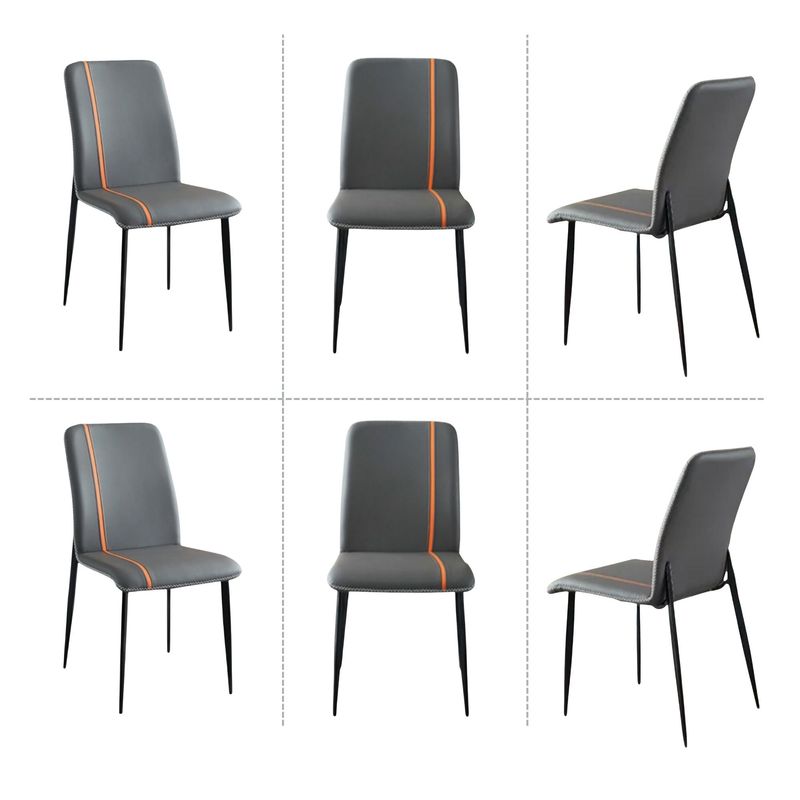 GENERICO - Silla de comedor Capitone Gris PACK X6