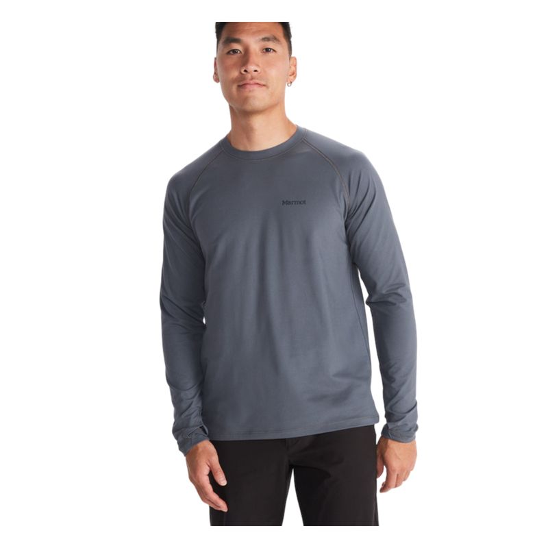 MARMOT - Polera Windridge Ls Gris.-