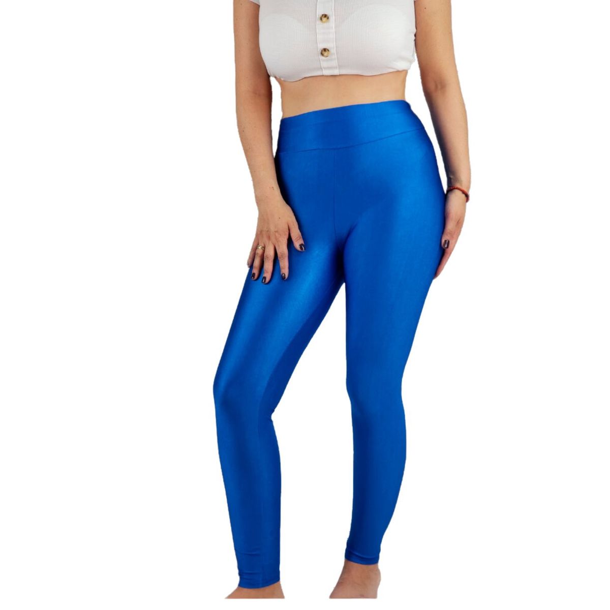 LIKE SHOP - Calza Lycra Deportiva Mujer Tiro Alto Dupont Alto brillo 548