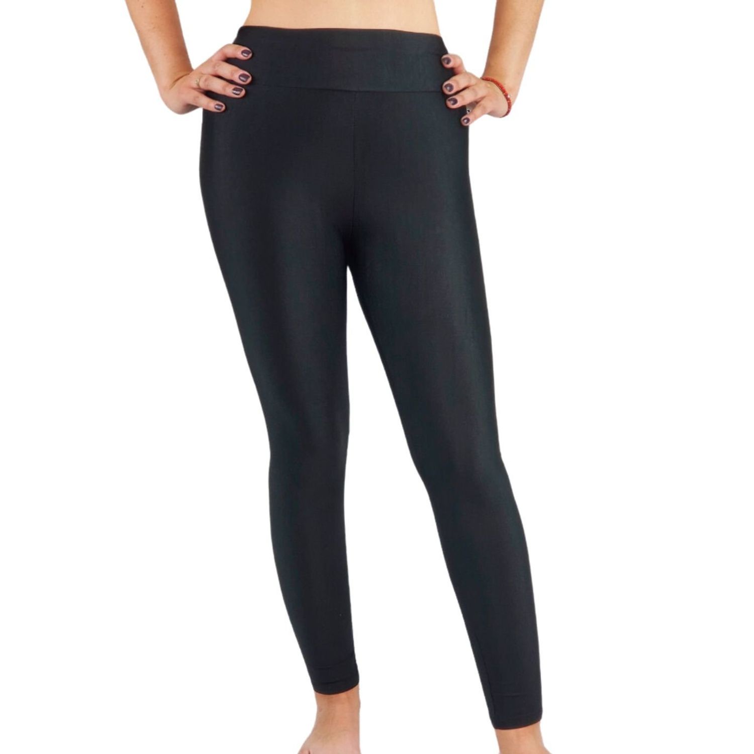 LIKE SHOP Calza Lycra Deportiva Mujer Tiro Alto Dupont Alto brillo