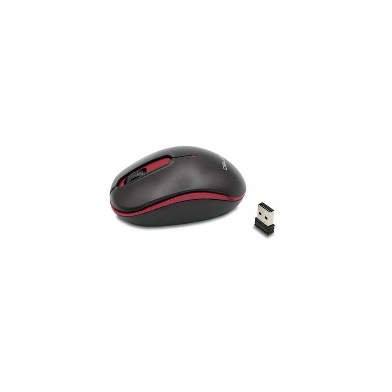 Mouse Inalambrico Optico 1000dpi Color Rojo - SC